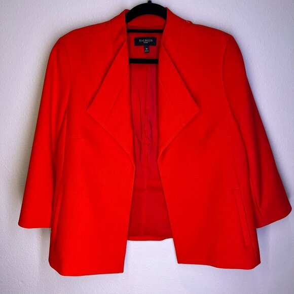 Talbots 16P - Orange Red Blazer - Picture 1 of 4